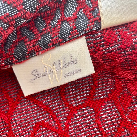 Vintage Studio Works Women’s Jacket~Size 2XL~Patterned Lightweight~Red/Black EUC - Picture 12 of 16